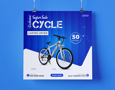 Cycle sale social media post design