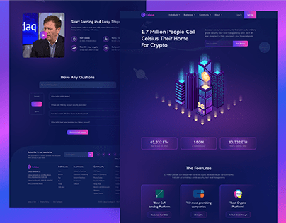 Celsius Network Landing Page Redesign