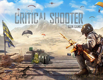 Critical shooter game splash Design