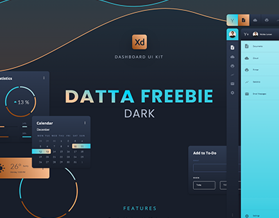Dark Datta Freebie - Dashboard UI Kit