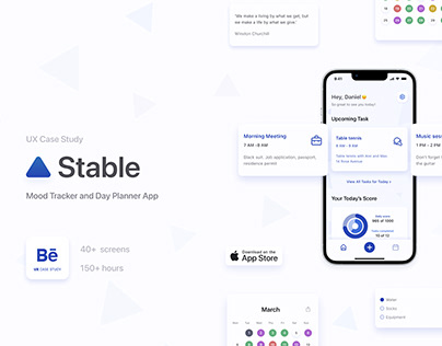 Stable - Mood Tracker & Day Planner App | UX Case Study