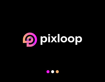 p letter loop logo, branding, logo design