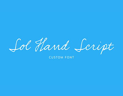 Sol Hand Script . custom font