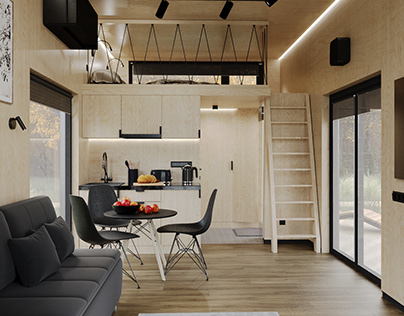 DESIGN PROJECT OF THE INTERIOR OF A MODULAR HOUSE