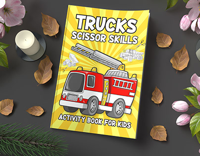 Truck Scissor Skills Activity Book For Kids
