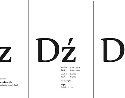 DzDźDż | work for ficciones typografika