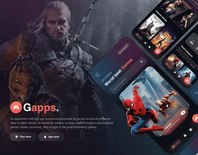 Gapps - Gaming Store and Streaming App UI UX Design