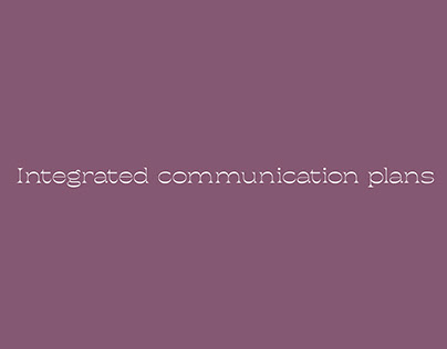 Integrated communication plans