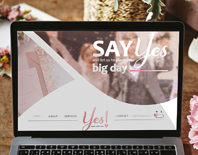 simple website design for wedding planning project