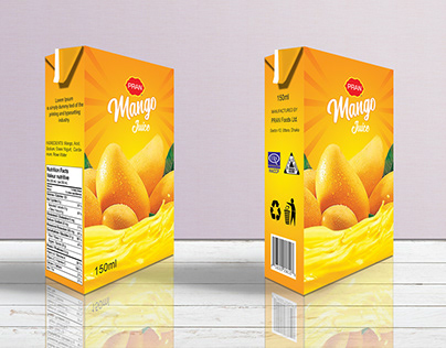 Mango juice packet design
