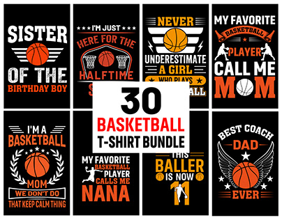 New Basketball T-Shirt Design Bundle