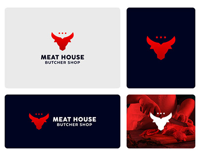 Meat house logo design