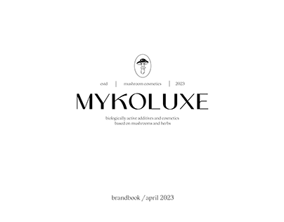 Mykoluxe mushroom cosmetics. Brand identity