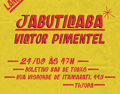 Poster - Lançamento 'Jabuticaba' - Victor Pimentel