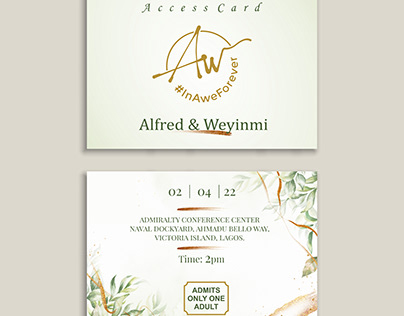 WEDDING ACCESS CARD