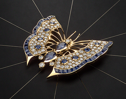 Butterfly Brooch - 3D Jewelry Visualization