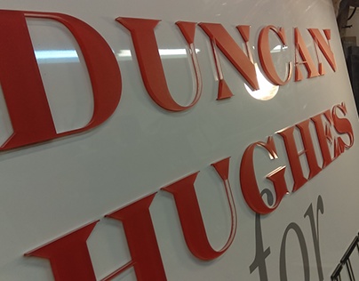 Duncan Hughes dimensional letter sign