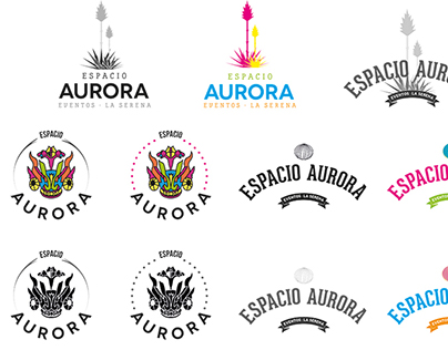 Espacio Aurora · Bocetos Logo