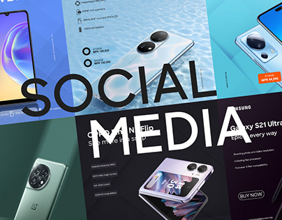 Smartphones social media post design
