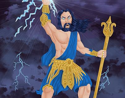 mythology illustration (zeus)