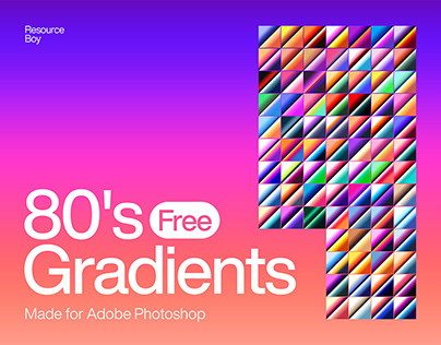 Free 80s Photoshop Gradients