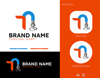 N pen letter logo, logos, Branding logo