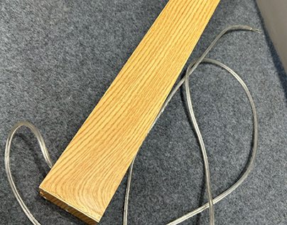 Wooden finish linear light