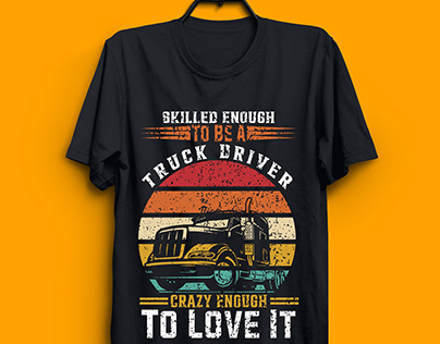 truck driver t shirt design