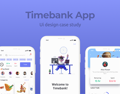 Timebank App UI design