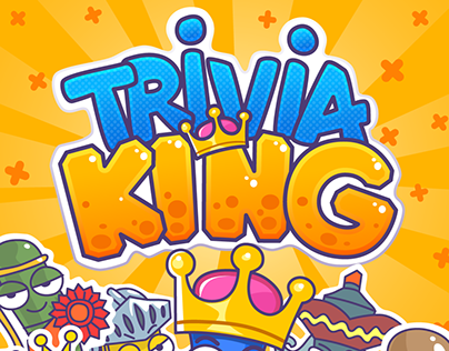 UI design for Trivia King mobile game