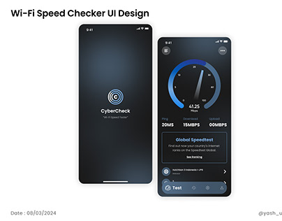 Wi-Fi Speed Checker Application UI Design