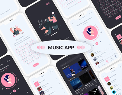 A Minimalist Music App UI Design