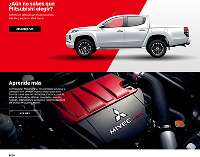 Mitsubishi Motors - UX & UI Design