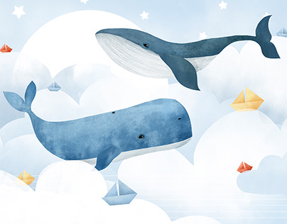 Dream Of Whales - Wall Mural