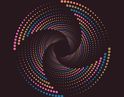 Dotted Spiral Background Design