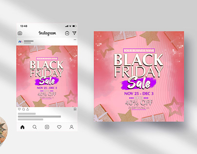 Black Friday Sale Instagram Banner PSD Template