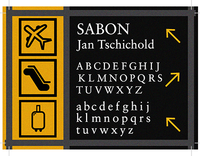 SABON Typeface Postcard