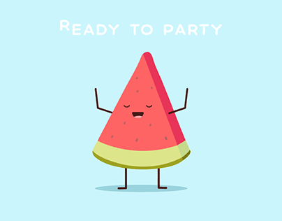 The dancing watermelon is ready to party!