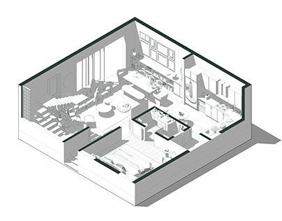 30x30 house - Isometric view