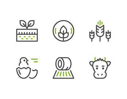 Farm and agricultural icons