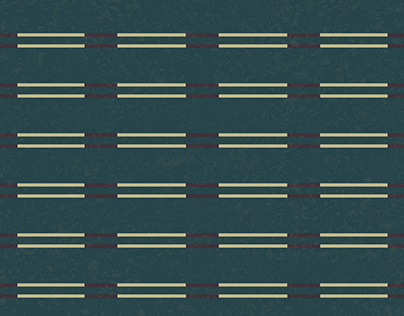 Japonica Horizontal Teal and Plum Stripes