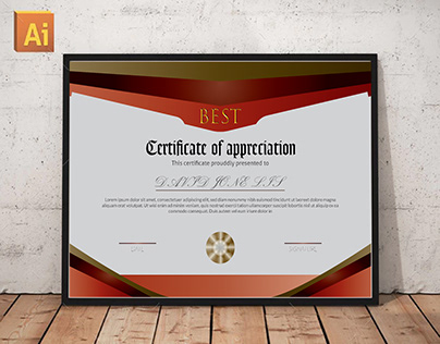 Certificate of appreciation