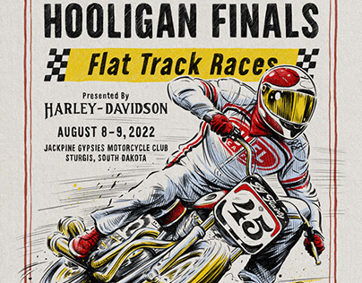 American Hooligan Finals Flat Track Poster
