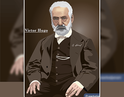 Victor Hugo (vector art)