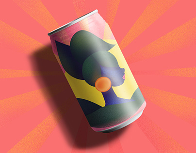 Citrus Babe - Beer Can Illustration