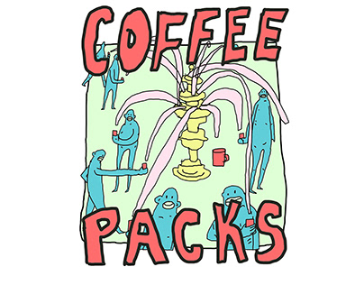 Illustration for coffee packaging