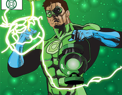 Green Lantern - Comic Book Cover.