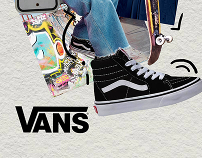 Collage publicitario zapatos "Vans"