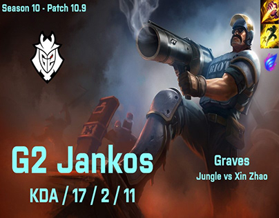 ✅ G2 Jankos Graves JG vs Xin Zhao - EUW 10.9 ✅