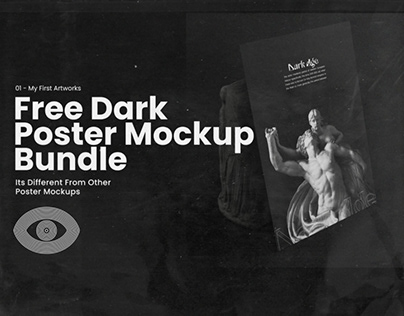 [FREE] Dark Poster Mockup Bundle (A3)